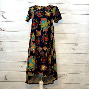 LulaRoe Carly Multicolor Hi-Lo Hem Dress